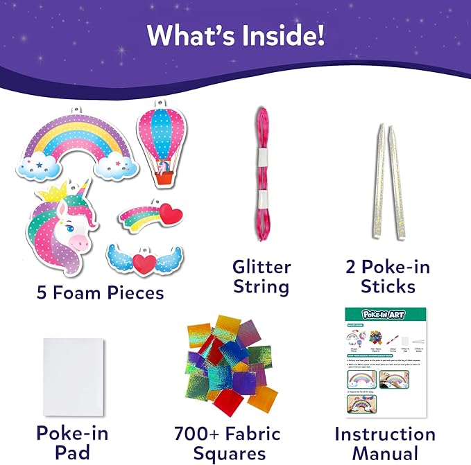 Skillmatics Poke-in Art - Magical Unicorn Dream Decor, Mess-Free Fun for Kids, DIY Wood Craft Kits, Screen-Free Activity, Gifts for Ages 4, 5, 6, 7, 8, 9