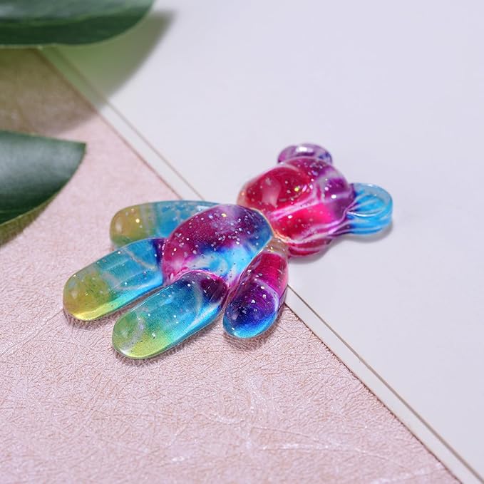 Aesnefe Worry Bear, Pocket Bear Hug, Anxiety Relief Gifts for Men Women, Mental Health Positivity Gift, Stress Relief Gift for Her, Comforting Gifts for Son Daughter Back to School, Rainbow Gradient