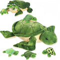 5 Piece Sea Turtle Stuffed Animal with Babies, 12'' Mommy Stuffed Turtle Plush Pillow Toy with 3 Baby Turtles Surprise Tortoise Plushies Toys for Kids Toddler Birthday Party Favors