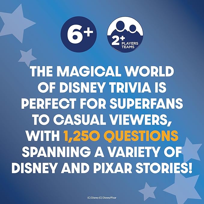 The Magical World of Disney Trivia Games – Board Games for Family Night, Multi-Player Board Game, Family Board Game, Travel Games, Disney Toys, Ages 6+