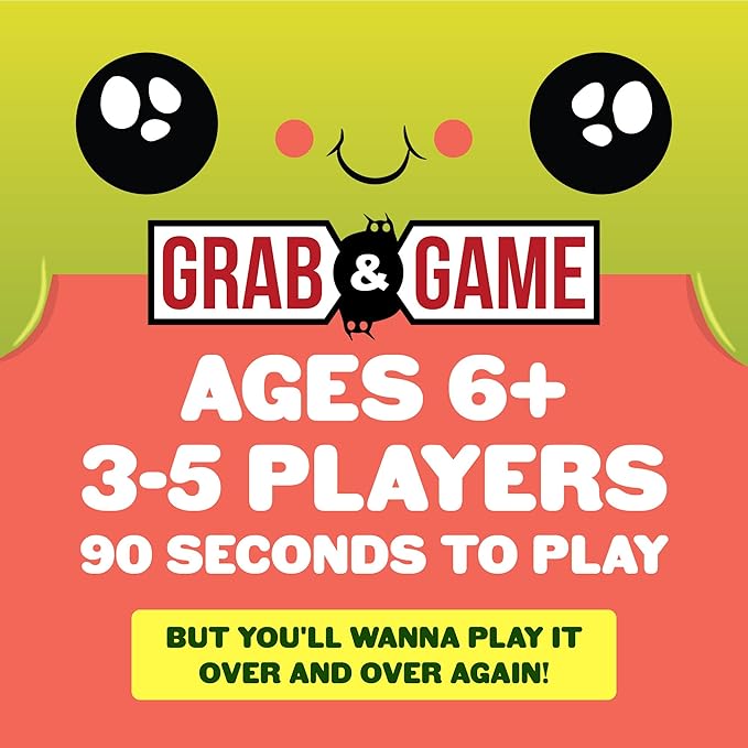 Exploding Kittens Happy Salmon Grab & Game - 3-8 Players - Ages 6+ - 90 Second Rounds - Travel Sized Cards - Easy to Learn Quick Matching - Party, Family Night, Kids and Adults