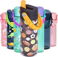 Elemental Water Bottles for Kids - Splash Kids Water Bottle for School with Pop-it Handle - BPA Free Tritan Plastic Water Bottle with Straw Leak Proof when Spout is Closed - Sports Ball - 18oz