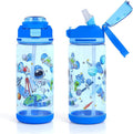 decalsweet Kids Water Bottle 20oz Durable Leak-Proof Plastic Water Cup for Kids Toddlers,With Straw Handle and Pop-Up Spout Cover,Safe for School Sports Daycare Travel & Camp