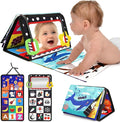 URMYWO Tummy Time Toys - Black and White High Contrast Baby Toy for Newborn - Baby Visual Stimulation Mirror - Montessori Sensory Crinkle Toy for Infant 0-3-6-12 Months - Boy Girl Shower Gifts