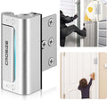 Home Security Door Lock, Upgraded Metal Door Reinforcement Lock, 3" Withstands 1000 lbs of Impact for Inward Swing Doors, Defender Door Locks for Kids Safety, Prevent Unauthorized Entry (Silver)