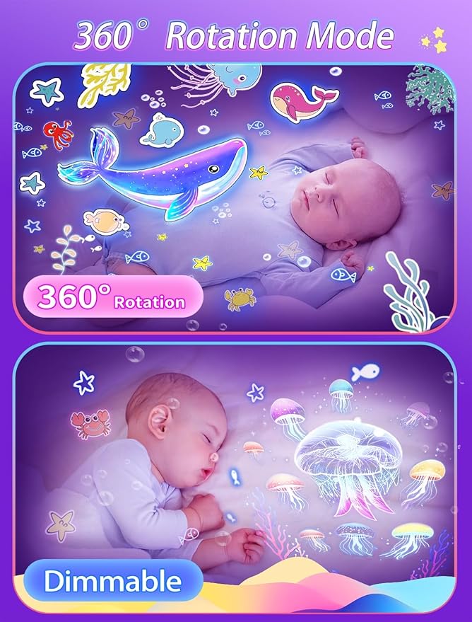Projector Night Light for Kids + 21 Sets of Films, Night Light Projector for Bedroom, Ceiling, Kids Star Galaxy Projector with 360° Rotation for Baby Girl Boy, Birthday, Christmas, Nursery, Room Decor