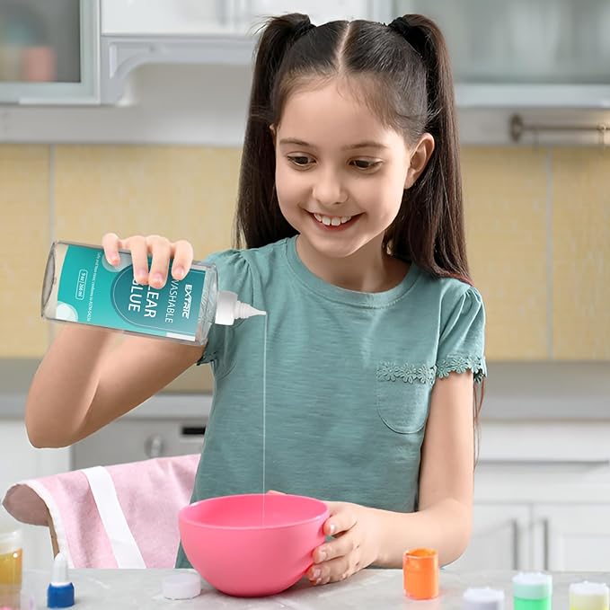 Slime Kit for Girls and Boys, Slime Activator with 2 Clear Glue, Slimes Making Kit, Great for Gifting and Party's