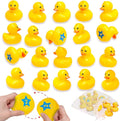 Duck Matching Bath Toys for Kids - 20 Plastic Ducks with Storage Bag | Fun Memory Games-Float Mini Duck Baby Bath Ducky Shower Toys-Water Outdoor Game for Children,Preschoolers,Birthday Party Carnival