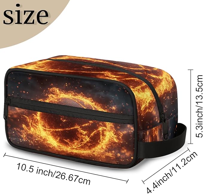 Kids Toiletry Bag for Boys Girls, Basketball Travel Toiletry Bag Hanging Dopp Kit Cosmetic Bag Makeup Bag Shower Shaving Bag for Toiletries Accessories