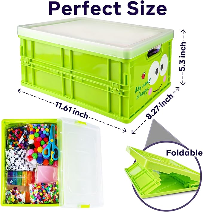 FUNZBO Arts and Crafts Supplies for Kids - Toddler Craft Kits with Glue Stick Pipe Cleaners, Popsicle Stickers, Construction Paper, Pom Poms & Googly Eyes, Birthday Gifts for Girls & Boys Age 4+