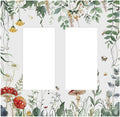 Decorative Outlet Covers Sage Plant Red Mushroom Butterfly Wild Flower 2 Gang Double Gfci Rocker Electrical Wall Panels Light Switch Cover Plate For Bed Room Kids Room Decor