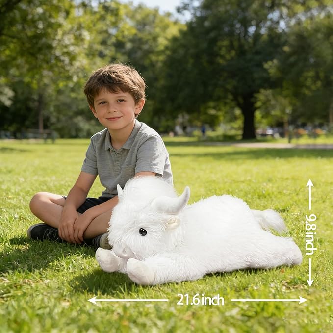 WDXDSOB Weighted Highland Cow Stuffed Animals, 4.2 Lbs Weighted Highland Cow Plush for Kids & Adults, 21.6 Inch Large Cattle Pillow Toy Gift for Christmas Birthday Gift