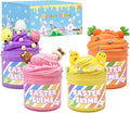 Non Candy Easter Basket Goodie Bag Stuffers for Kids 12 Pack, Easter Slime Kit Fidget Toys Gifts for Boys Girls, Small Party Favors Supplies Giveaways for Toddlers, Classroom Activities Games Prizes