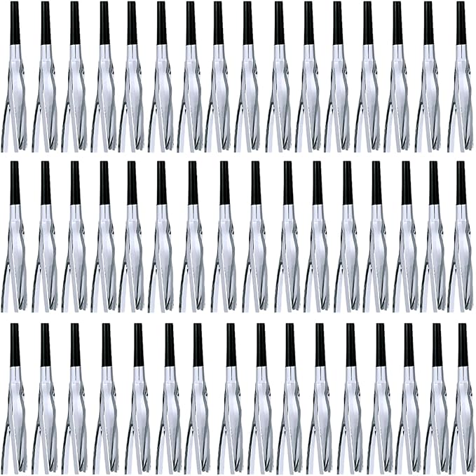 48 Pcs Silver Noise Makers Glitter Metallic Fringed Noise Makers Horns for Baby Shower, Kids Birthday, New Year Party Favor