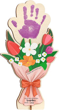 HYPERI DIY Mothers Day Crafts for Kids Handprint Art, Handprints Wooden Rose Flower Bouquet, Mothers Day Gifts for Mom from Kids, for Grandma from Grandkids, Mothers Day Keepsake Craft (Grandma)