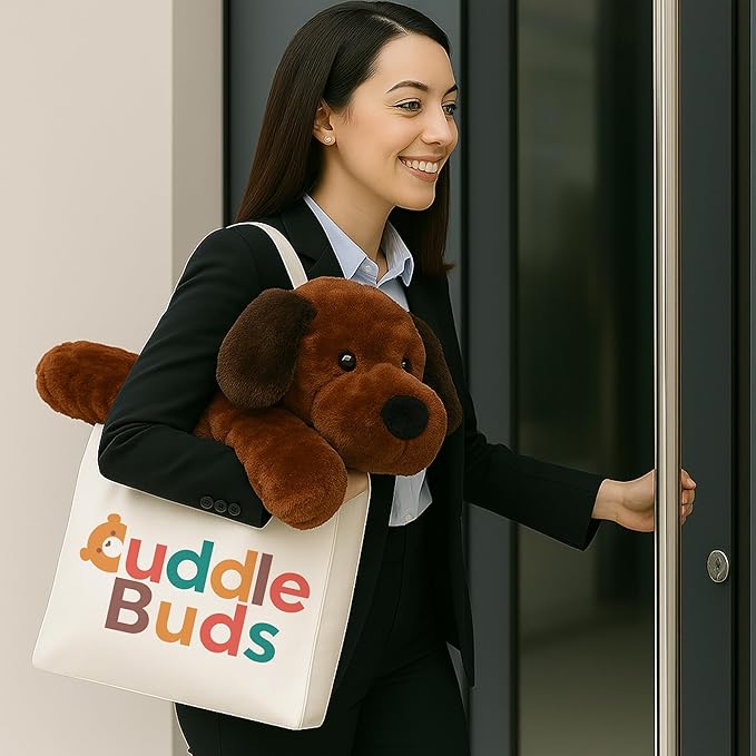 Cuddle Buds 5lbs Weighted Dog Stuffed Animal for Sensory Needs, 20'' Plush Dog, Weighted Stuffed Animals for Adults, Soft Plushie Toy