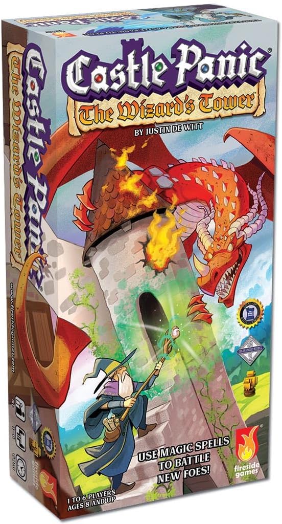 The Wizard’s Tower ⎸Castle Panic Expansion ⎸Board Game for Adults and Family ⎸Cooperative Board Game ⎸Ages 8+ ⎸for 1 to 6 Players