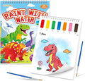 SOCOLER Paint with Water Coloring Books for Toddlers, Dinosaurs Theme Mess Free Watercolor Painting Papers for Kids Water Color Paint Kit Art Craft Birthday Gift for Ages 1-3, 4-8