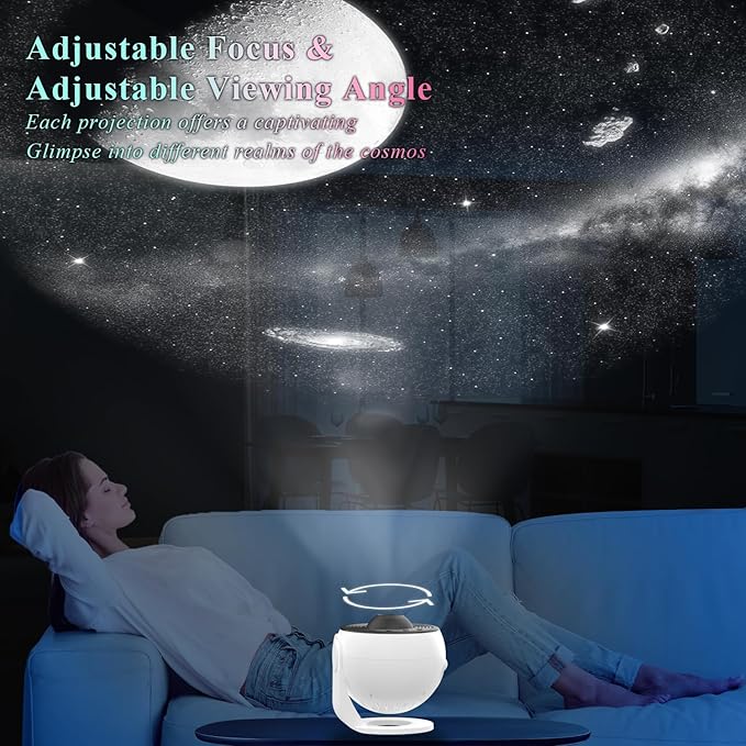 Galaxy Projector Pro for Bedroom Sound Machine, 13 in 1 Planetarium Projector Pro with White Noises, Bluetooth Speaker, Remote, Night Light Christmas Gifts for Teens Girls Boys Kids Adults