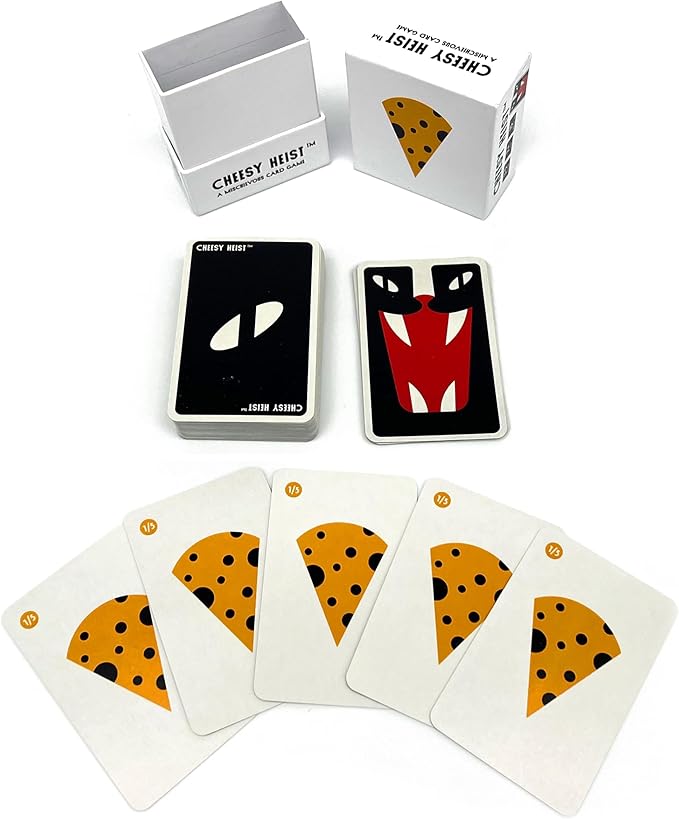 Nutt Heads Cheesy Heist Card Game for Kids! A Mischievous and Sabotage Card Game of Cheese, Cats, and Mice – Family Friendly Party Game Night for Teens & Kids Ages 7+   
