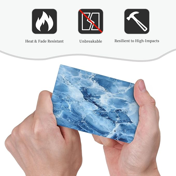 Light Switch Cover Blue Marble Abstract Luxury Modern Wall Plate Cover 1 Gang Blank No Device Decorative Outlet Covers Electrical Switchplate for Bathroom Bedroom Decor