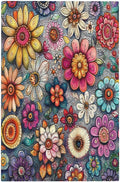 Light Switch Cover Plate Colorful Rainbow Pointillisme Flower 1 Gang No Device Blank Electrical Wall Plates Faceplate Decorative Switch Plate For Bed Room Home Decor