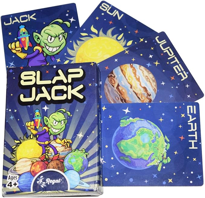 Regal Games Dedicated Card Game for Kids 4 5 6 7 8+ | Funny Travel Board Playing Game for Families (Slap Jack)