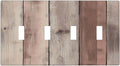 Light Switch Covers Vintage Natural Wood Rustic Cinnamon Quad Toggle Electrical Faceplate 4 Gang Wall Plate Decorative Switch Plates For Farmhouse Cabin Decor