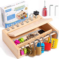 INIFEIDALA Montessori Toys for 3 4 5 Year Old,Montessori Screwdriver Board Set-Lock and Key Toy,Kids Tool Set,Preschool Learning Sensory Activities - Fine Motor Skills - STEM Toys