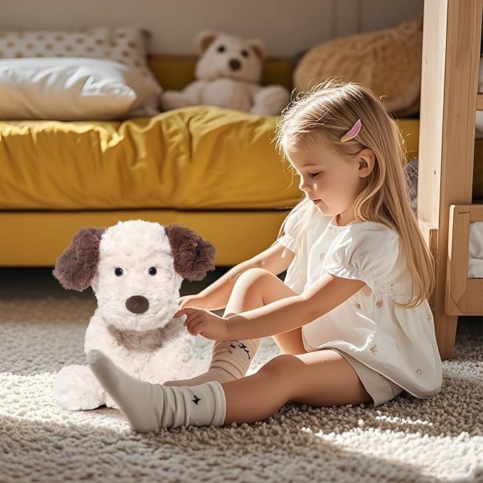Stuffed Animals Dog Jack Russell Terrier Dog Plush Toys 13.8 inches Soft and Comfort Dog Plush Toy Gift for Kids, Brown/White