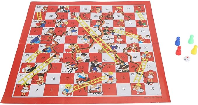 Snake and Ladder Chess Innovative Family Board Game Compact and Portable Plastic Material