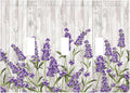 Purple Lavender Rustic Wooden Flowers Floral Plant Decorative Switch Plates 3 Gang Wall Plate Triple Toggle Light Switch Cover Faceplate Electrical Wall Panels for Farmhouse Living Room Decor