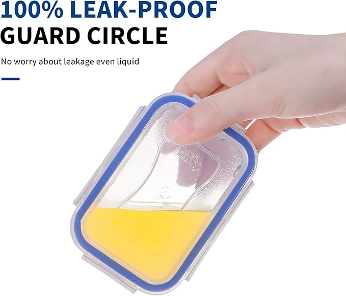 KIGI Multi-Pack Small Plastic Food Storage Containers Set, BPA-Free Plastic, Airtight Lids, Leakproof for Meal Prep, Snack & Lunch, Mini Bento Box, 6 oz / 0.75 Cup, 12 Piece Set