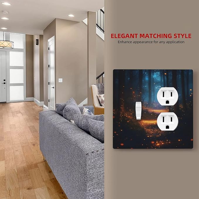 Decorative Art Light Switch Covers Butterflies from the Book 2 Gang Single Toggle Duplex Combination Electrical Faceplate Switchplate Wall Plate for Home Decor