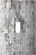 Light Switch Cover Plate Gray White Speckled Weathered Concrete Wall 1 Gang Wall Plate Cover Single Toggle Outlet Covers Decorative Switch Plate Covers Electrical Faceplate for Bedroom Home