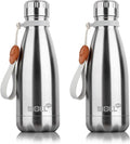 Kids Water Bottle, 12 oz Stainless Steel Vacuum Insulated Small Water Bottle for Kids,Cola Shape Sports Water Bottle Leak Proof (Silver)