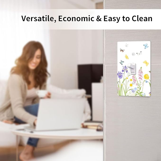 Flower Butterfly Light Switch Cover Plates Decorative Single Toggle Wall Plate, 1 Gang Lightswitch Cover