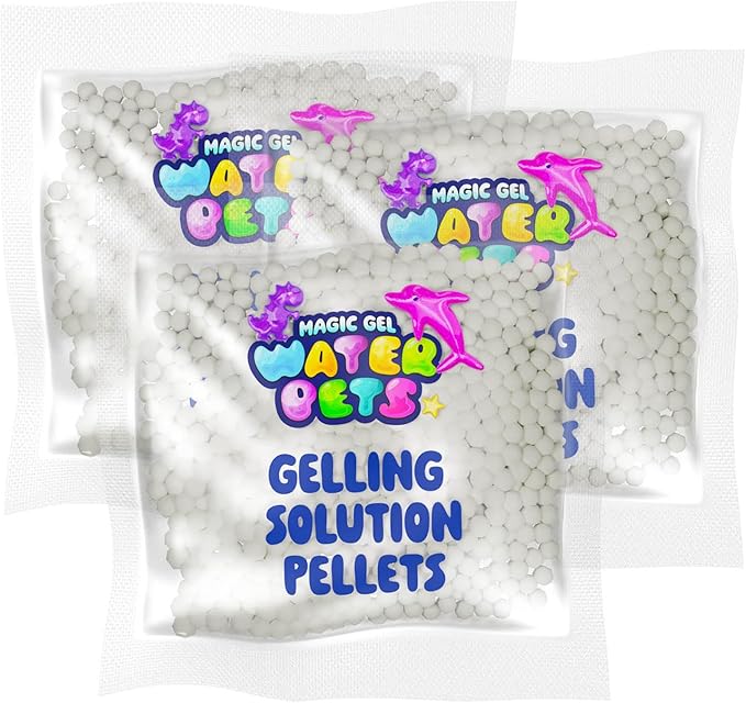 Aqua Fairy Water Pets Solution Refill - 3 Pack Magic Elf Toy Powder Kit - Optimized Solution for DIY Squishy Maker Set - Make Your Own Squishes Toys Craft - Compatible with Most Water Gel Kits