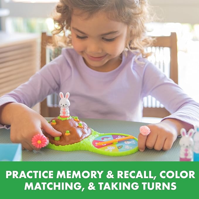 Educational Insights Pop Pop Bunny Hop - Matching Games for Toddlers 3-5, Turn-Taking Kids Games, Preschool Board Game for Kids, Skill-Building Preschool Toys, Kindergarten Color Matching Game