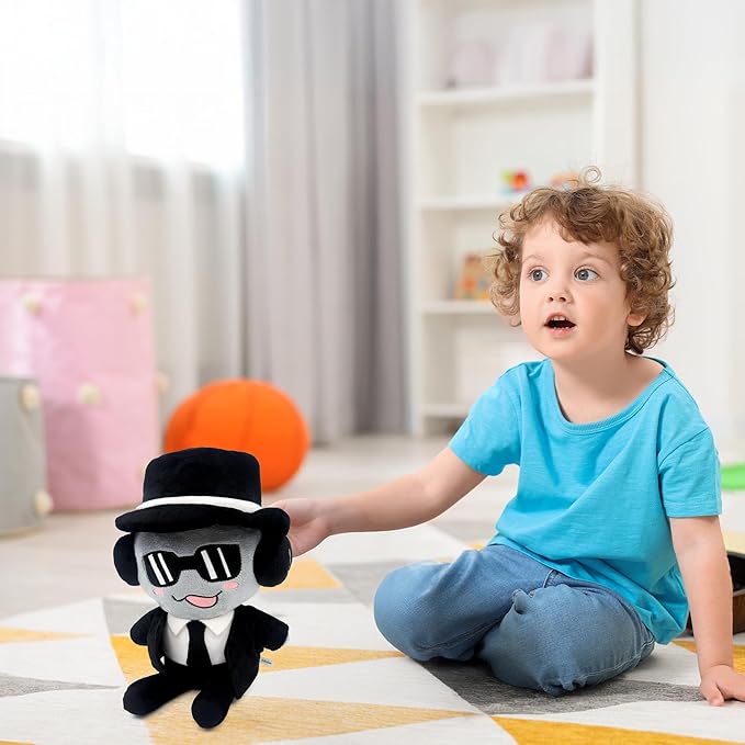 Forsaken Black Plush Toy – Soft Black Character Plush Stuffed Animal, Cute Forsaken Game Collectible Plushie Gift for Kids and Gamers