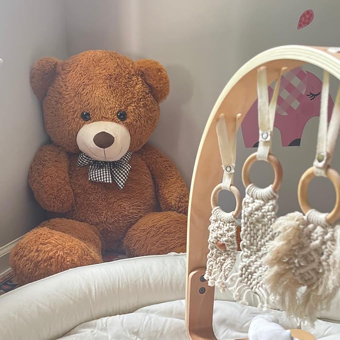 Toys Studio 47 Inch Big Teddy Bear Giant Teddy Bear Stuffed Animal 4ft Dark Brown Plush Toy for Baby Shower Party Decorations Kids Christmas Valentine's Day Gifts