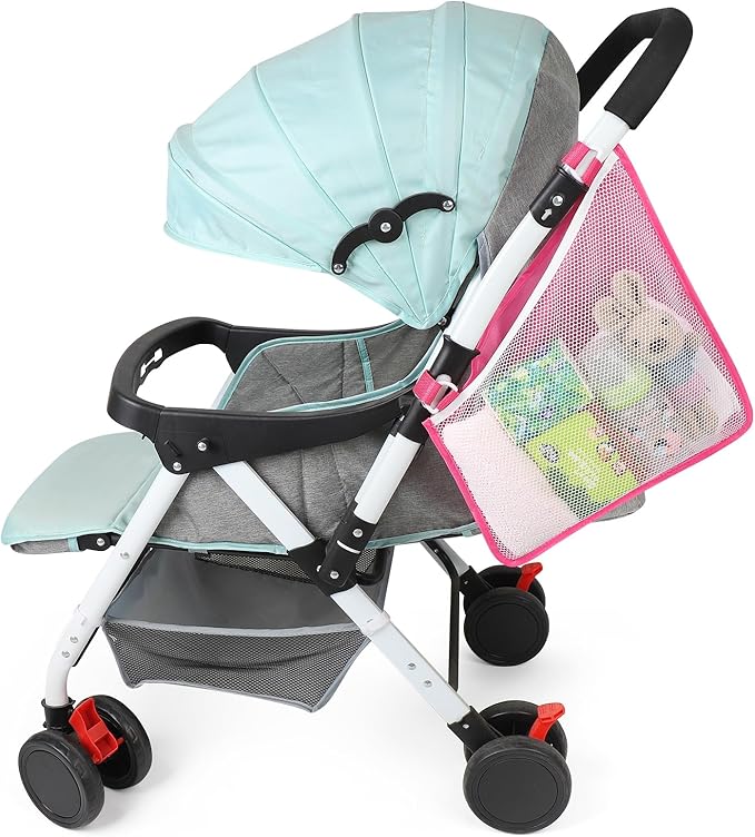 Accmor Universal Stroller Organizer, Side Sling Stroller Organizer, Mesh Cargo Net Stroller Storage Caddy Accessories, Stroller Bag Accessories Fits for Uppababy, Nuna, Baby Jogger, Doona Strollers