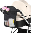 Larrel Universal Stroller Organizer, Stroller Mesh Cargo Net with Non-Slip Adjustable Strap, Diaper Caddy Organizer for Most Brands of Strollers (Black)