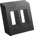 Wall Plates Screwless Design Outlet Covers Easy Installation Switch Plates Modern Look Electrical Outlets Pack of 5 Black