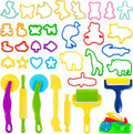 36-Piece Dough Tool Set for Kids Ages 3-8 – Includes Animal Cutters, Rolling Pins, Rollers, Random Colors