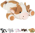 GILFWM Weighted Stuffed Animals Cow - 20.5" Cute Toy Pillow Plushie Gifts for Kids Boys Girls & Adults, 3 lbs Soft Washable Plush Pillowfort