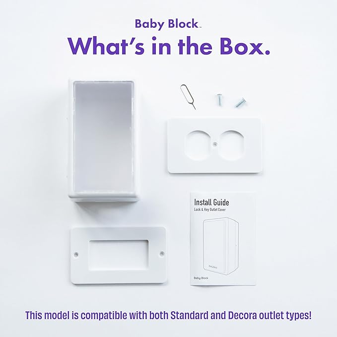 Outlet Cover Box Baby Proofing – Child Safety Outlet Protector Box for Plugs & Cords, Locking Childproof Plug Cover, Outlet Covers Baby Proofing Solution