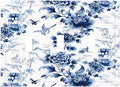 Blue Flower White Floral Plant Bird Butterfly Decorative Switch Plates 3 Gang Wall Plate Triple Toggle Light Switch Cover Faceplate Electrical Wall Panels for Bedroom Living Room Decor