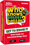 Board Games for Kids 8-12 – Family Card Games for Kids and Adults – Biology Trivia Cards for Family Game Night – Who Knows Biology Better – 500+ Questions – Fun Card Game for Families and Teens