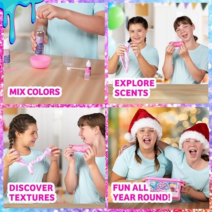 Aqua Endless Summer Mermaid Cove DIY Slime Kit – Sparkling Under-The-Sea Sensory Activity for Kids